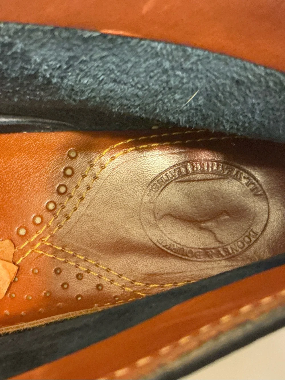 Vintage Dooney & Bourke navy blue  Leather Lace-Up Ankle Booties
